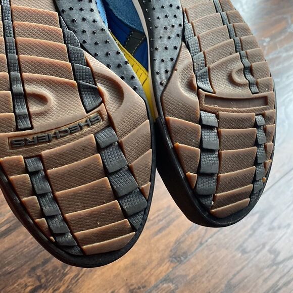 Trade 92 Mark Skechers Men's 10.5 Urban Cleat Golf Athletic Sneakers blue yellow - Picture 4 of 7